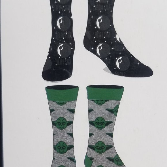 disney  star wars mens casual crew socks 6 pack - Picture 3 of 6